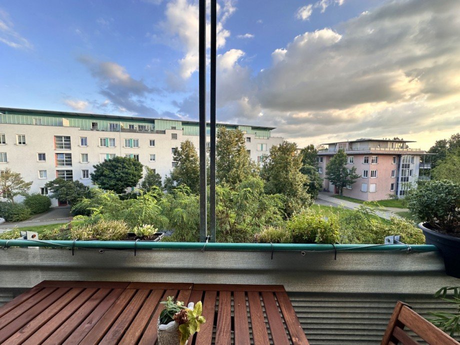 Ausblick Balkon Etagenwohnung Sch�nefeld