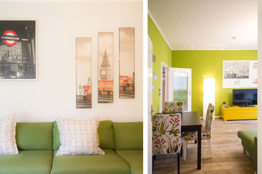 Collage Wohnen Etagenwohnung Berlin Mitte