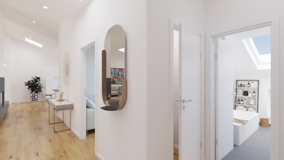 Visualisierung Diele II Dachgeschosswohnung Berlin