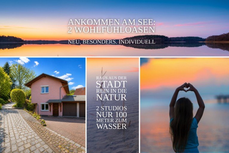 Wohnen am See Malchow Ferienhaus ANKOMMEN AM SEE - zwei Wohlf�hloasen nur 100 m zum Wasser!