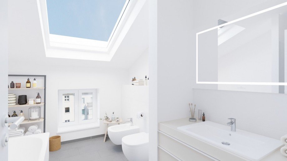 Visualisierung Badezimmer II Dachgeschosswohnung Berlin