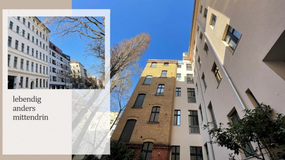 Collage lebendig anders mittendrin Dachgeschosswohnung Berlin