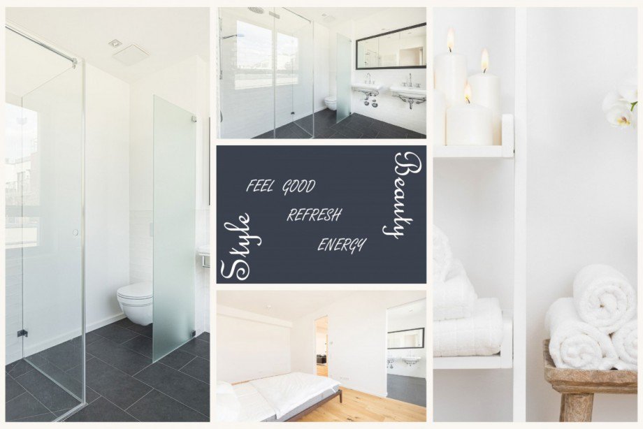 Schlafzimmer mit Bad en suite Loft-Studio-Atelier Berlin