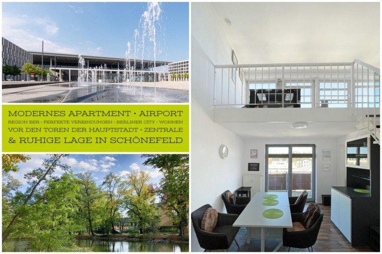 TOP Apartment in Sch�nefeld Sch�nefeld Etagenwohnung Hier k�nnen Sie sofort einziehen ++ Galeriewohnung zum Wohlf�hlen ++ m�bliert ++ nahe Flughafen BER