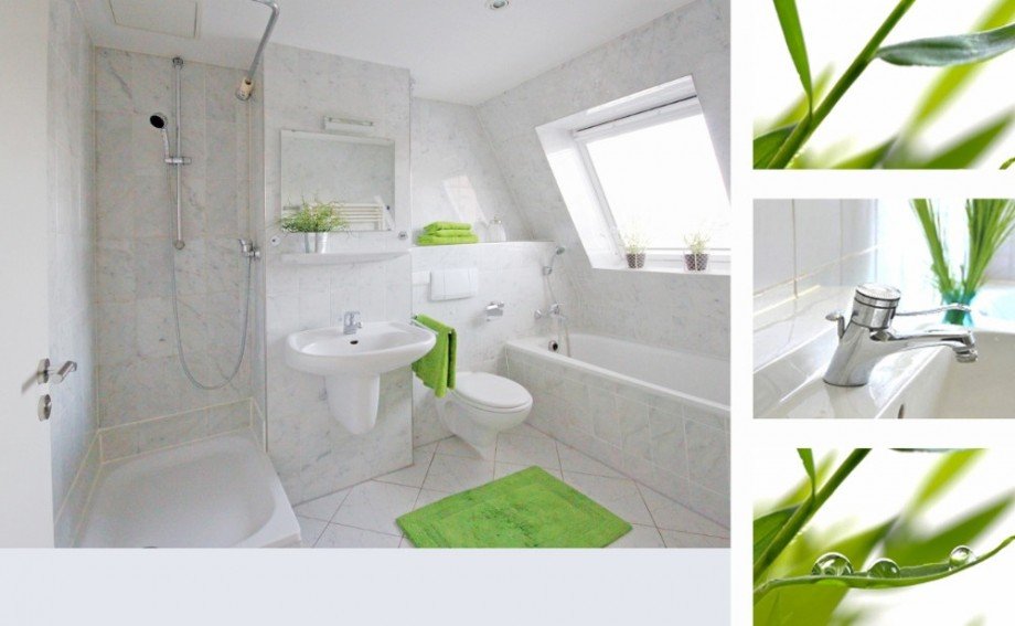 Badezimmer collage neu (1280x788) Dachgeschosswohnung Berlin / Heiligensee