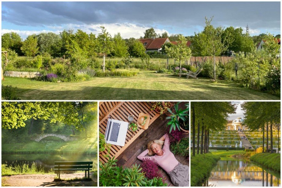 mit sch�nem Garten Doppelhaush�lfte Potsdam / Golm