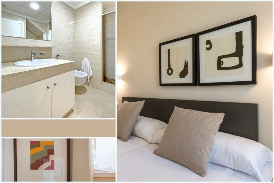 Collage Duschbad & G�stezimmer Penthousewohnung Oliva