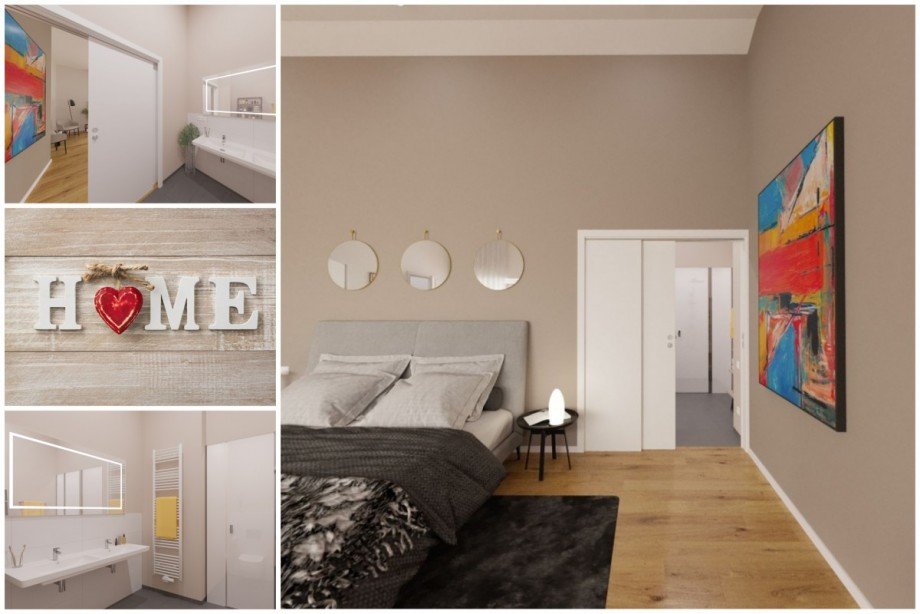 Collage MasterSZ u. Bad Dachgeschosswohnung Berlin