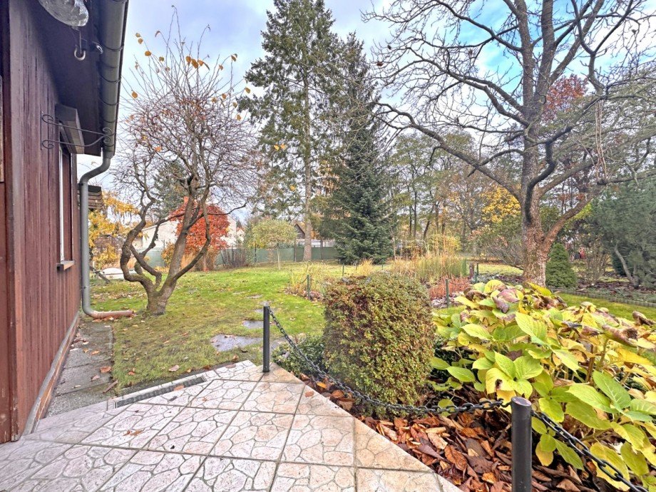 Blick von der Terrasse Bungalow Heidesee