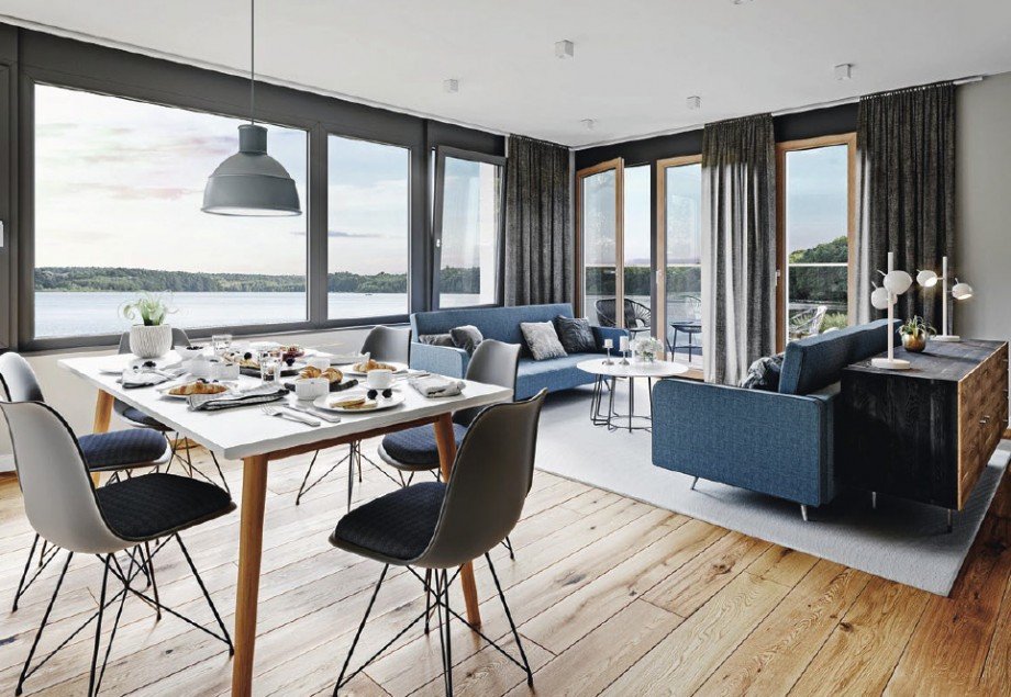 unverbindliche Visualisierung Wohnzimmer Mehrfamilienhaus Bestensee