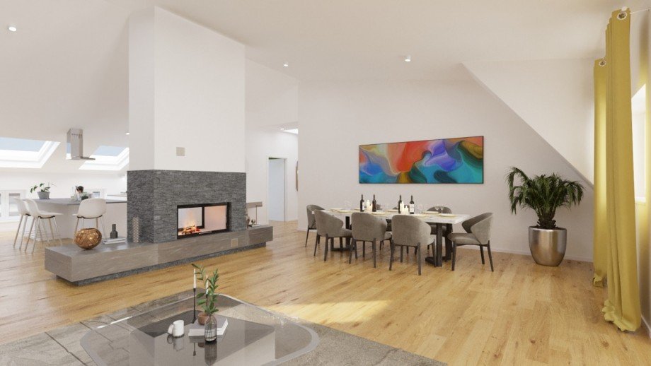 Visualisierung Wohnen Dachgeschosswohnung Berlin