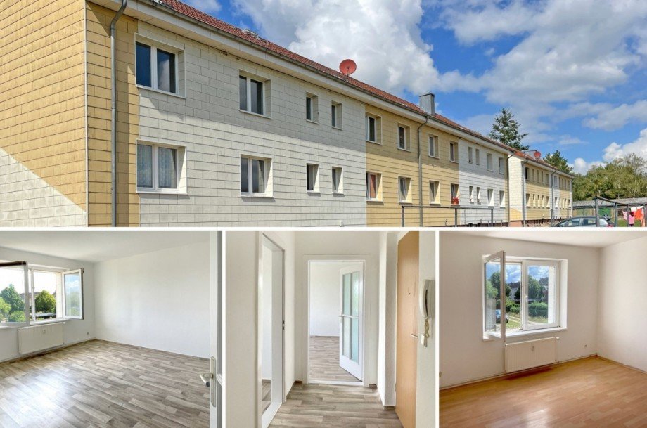 Collage Leerwohnung Mehrfamilienhaus Ankershagen Bocksee