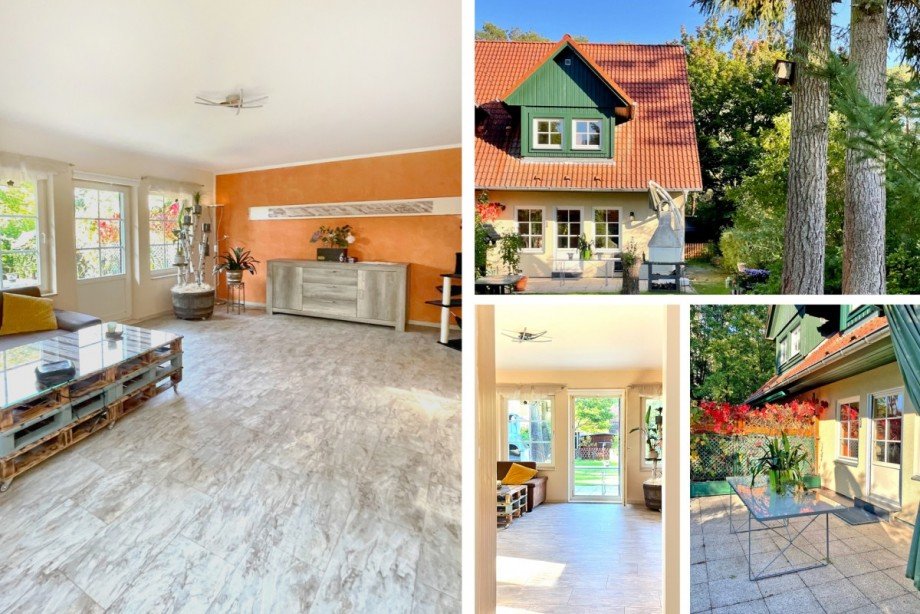 Wohnzimmer & Terrasse Doppelhaush�lfte Heidesee