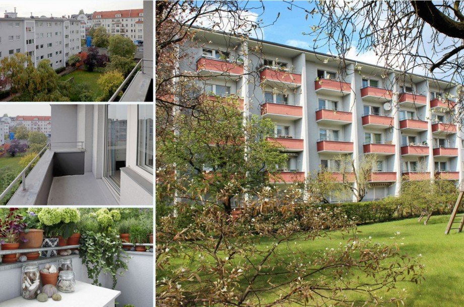 Balkon zur Gartenseite Etagenwohnung Berlin Mitte