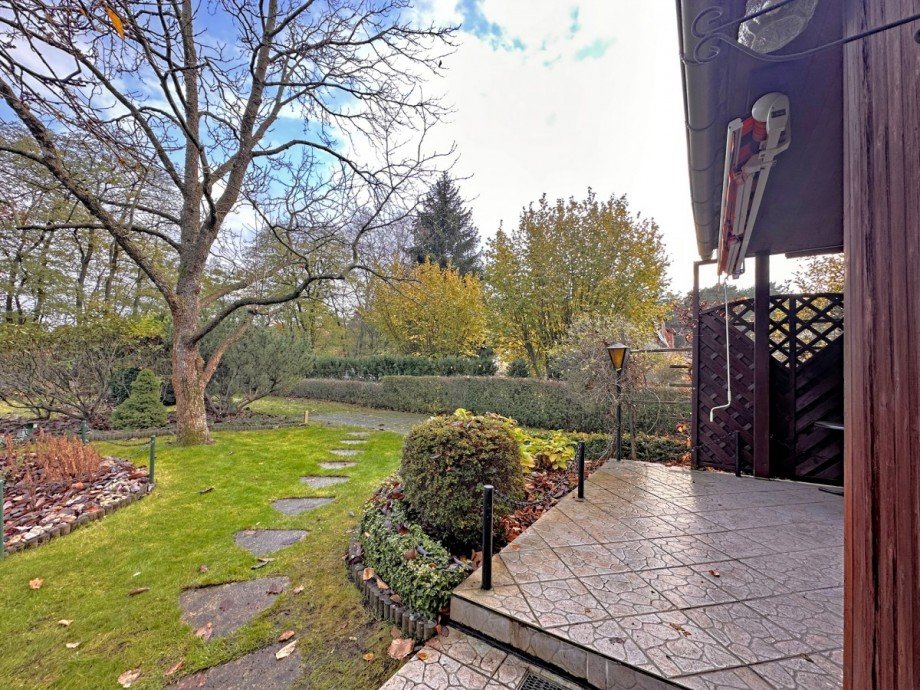 Blick von der Terrasse Bungalow Heidesee