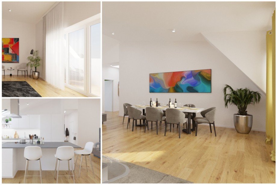 Visualisierung Dachgeschosswohnung Berlin