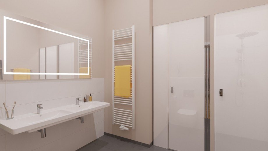 Visualisierung Bad Dachgeschosswohnung Berlin