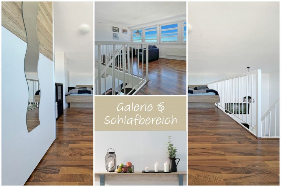 Collage Schlafbereich Etagenwohnung Sch�nefeld