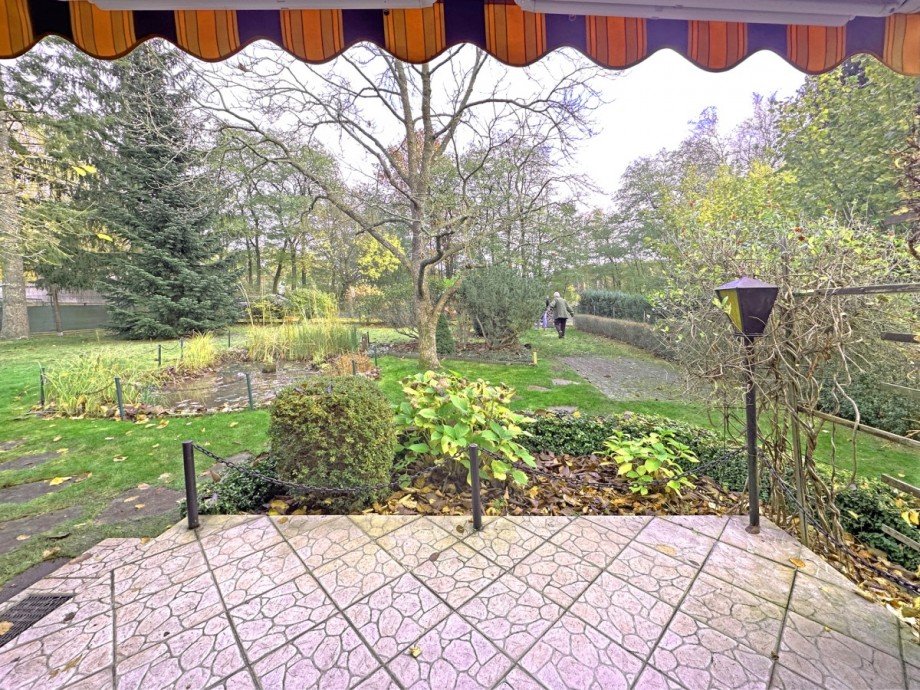 Blick vom Wohnzimmer Bungalow Heidesee