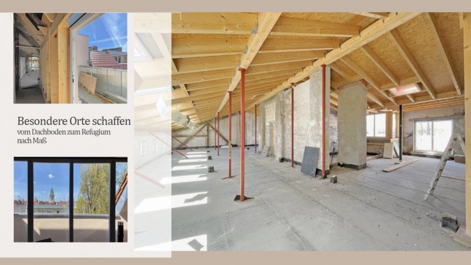 Collage besondere Orte Dachgeschosswohnung Berlin