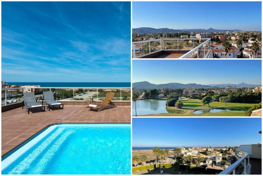 Dachterrasse mit Pool & 360 Grad Panoramablick Penthousewohnung Oliva