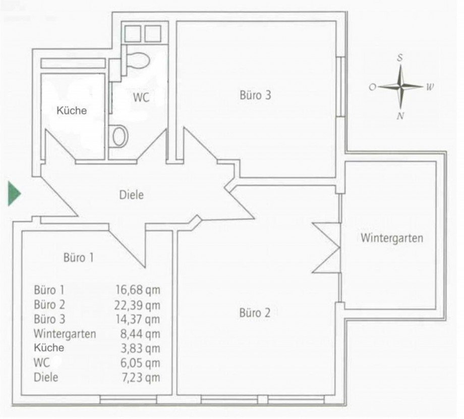 Grundriss B�rofl�che Potsdam