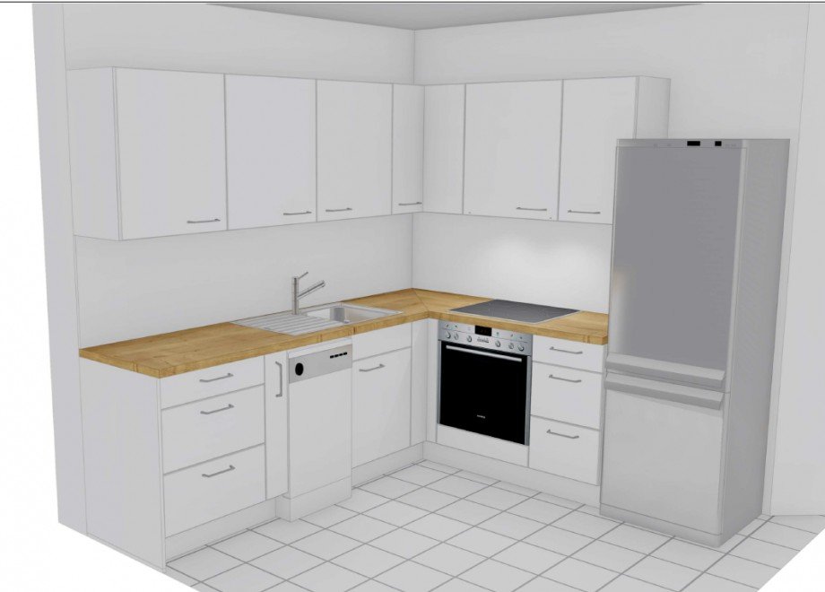 Visualisierung Einbauk�che Etagenwohnung Zossen