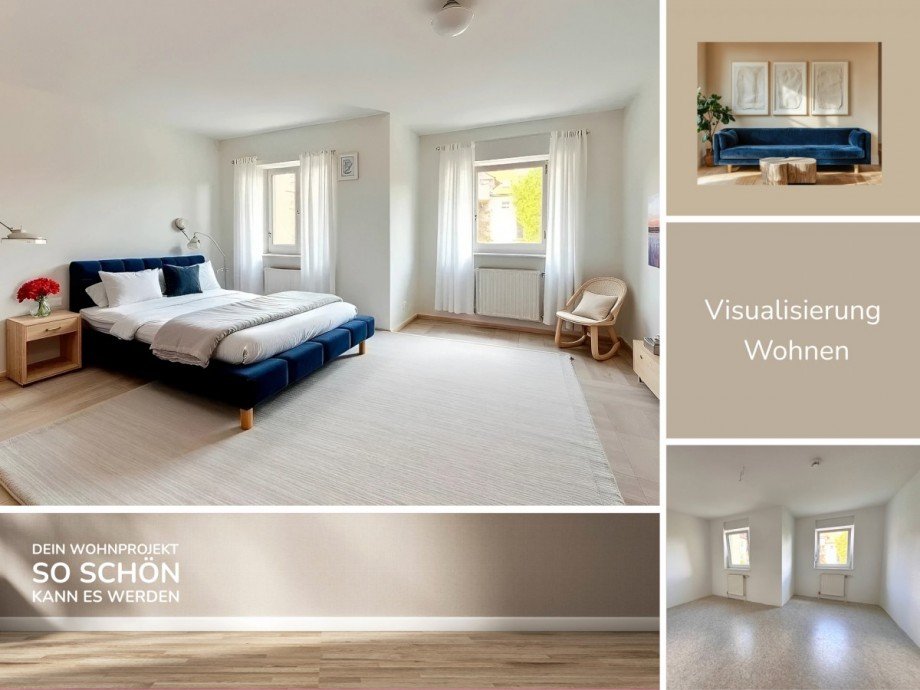 Visualisierung Schlafzimmer Erdgeschosswohnung Sch�nefeld
