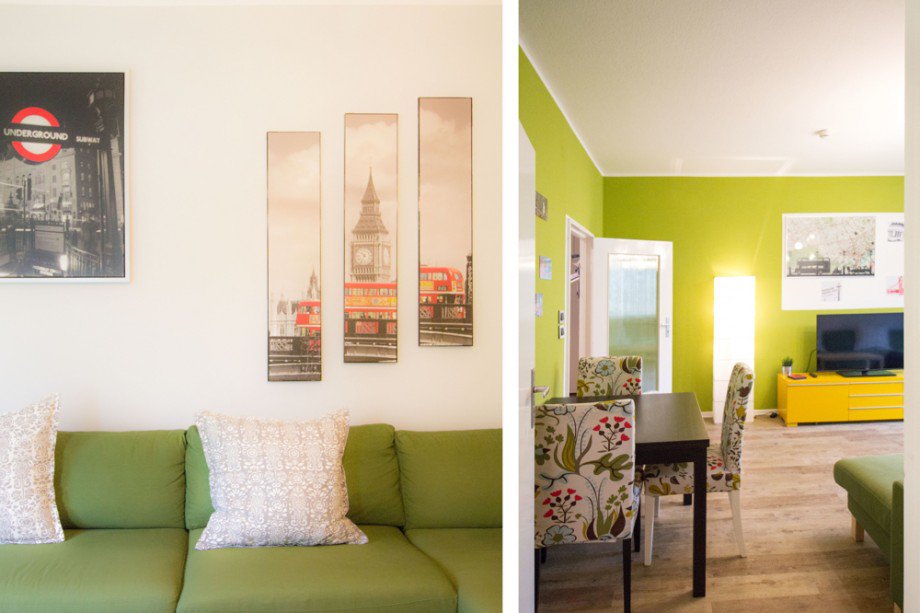 Collage Wohnen Etagenwohnung Berlin Mitte