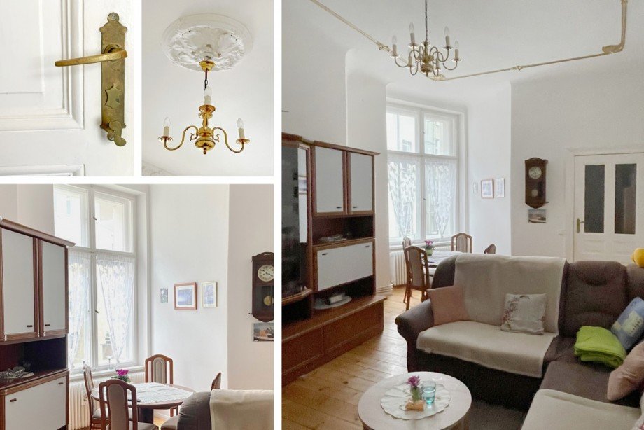 Collage Wohnzimmer Etagenwohnung Berlin