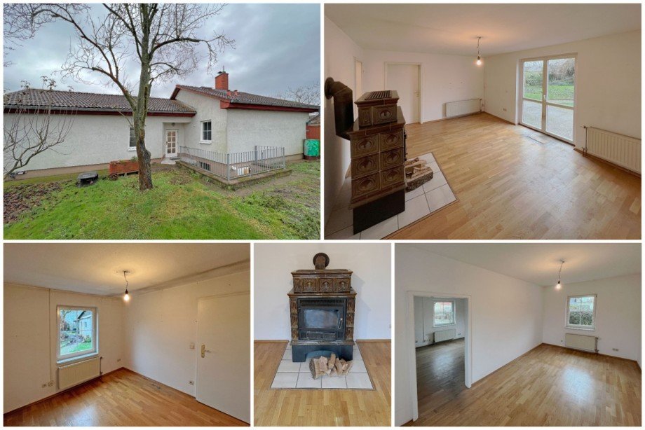 Collage Innenansichten Bungalow Strausberg