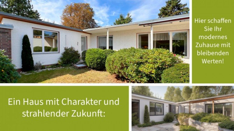 Wohnen in Berlin-Lankwitz Berlin Reihenendhaus Modernisierungsprojekt im Bungalow-Stil + + + Haus mit Charakter wartet auf ein Comeback!