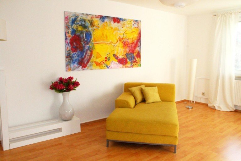 Wohnzimmer1 Berlin Zehlendorf Etagenwohnung Sonnig, schnittig * * 2-Zimmer-Appartement in Zehlendorf-S�d **