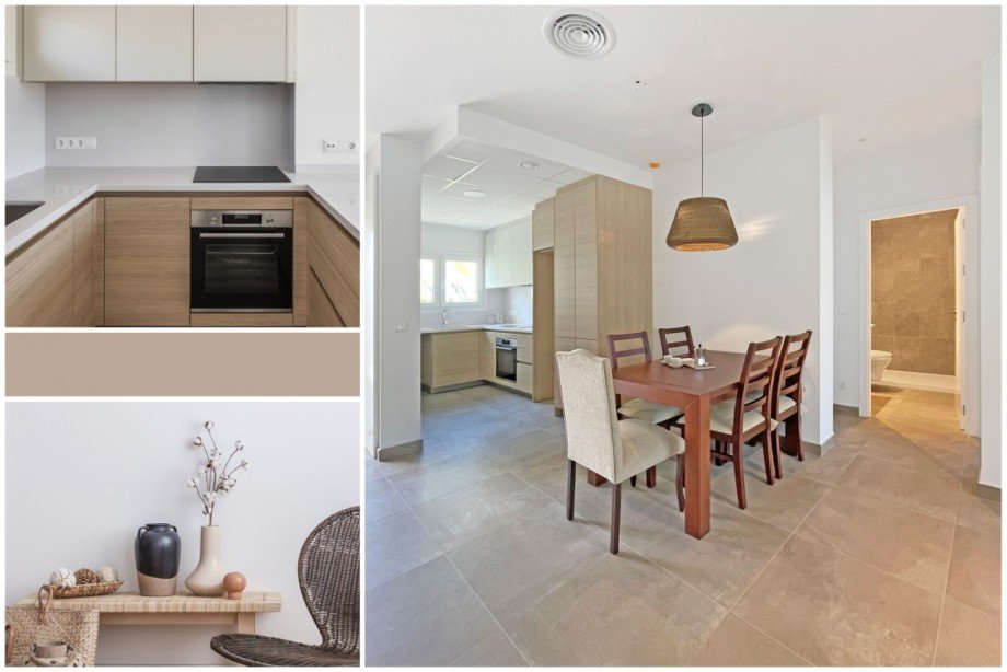 Collage K�che & Essplatz Erdgeschosswohnung Oliva