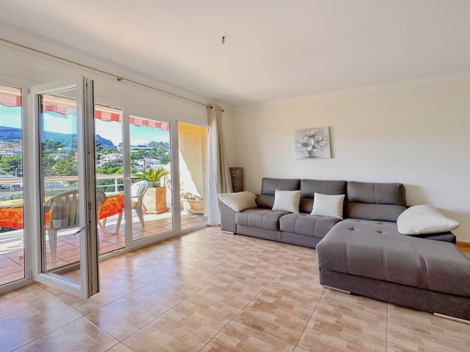 Wohnzimmer mit Terrasse Maisonettewohnung Calpe