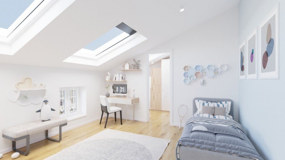 Visualisierung Kinderzimmer Dachgeschosswohnung Berlin