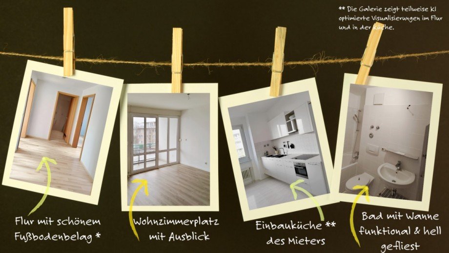Collage Ausstattung Etagenwohnung Sch�nefeld