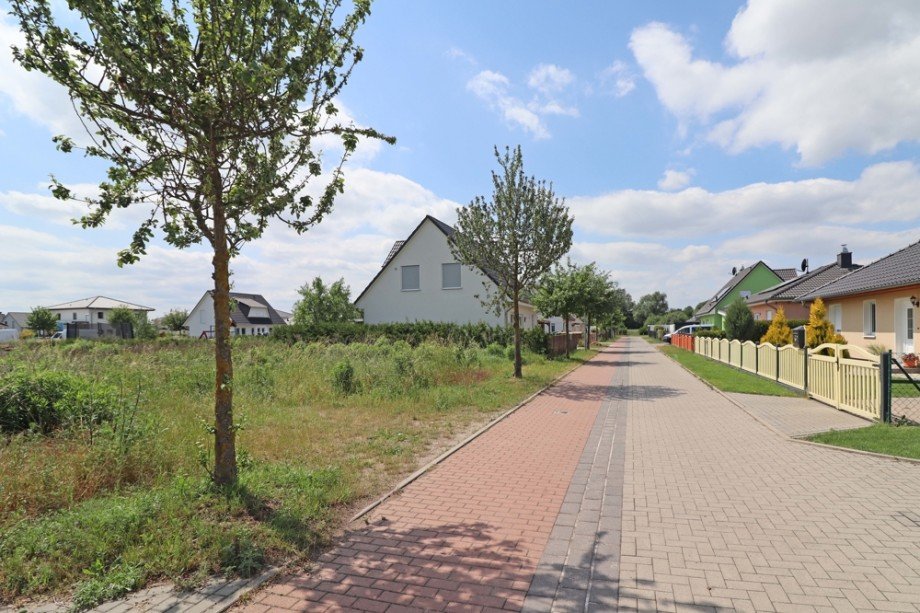 Stra�enansicht Wohngrundst�ck Sch�nefeld