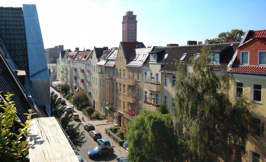 Ausblick Balkon Dachgeschosswohnung Berlin Siemensstadt
