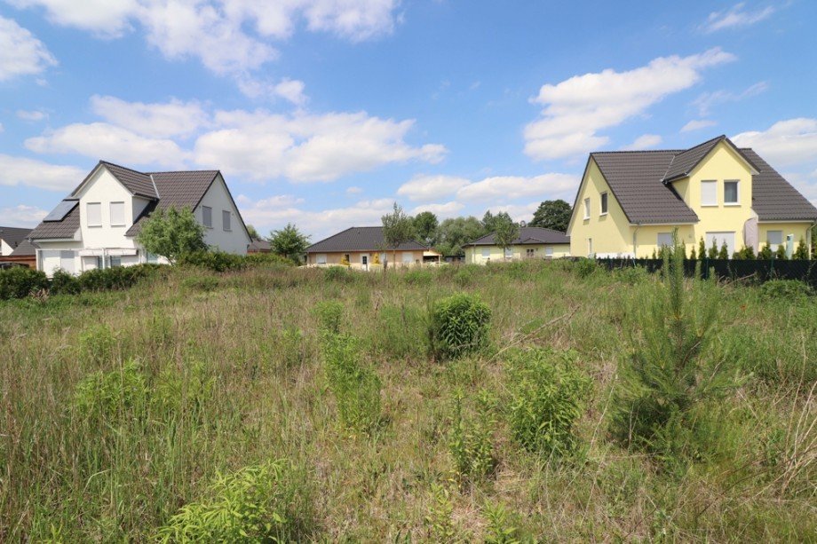 Blick von der hinteren Grundst�cksgrenze Wohngrundst�ck Sch�nefeld