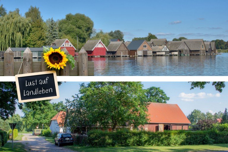 Geh�ft an der Mecklenburgischen Seenplatte Kambs Bauernhaus Geh�ft nahe M�ritz mit 2 Wohnh�usern ** viel Nebengelass ** gro�e Scheune ** Wohn-/Nutzfl�che 680 m�
