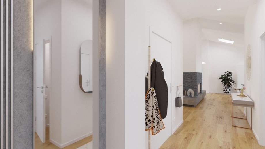 Visualisierung Diele Dachgeschosswohnung Berlin