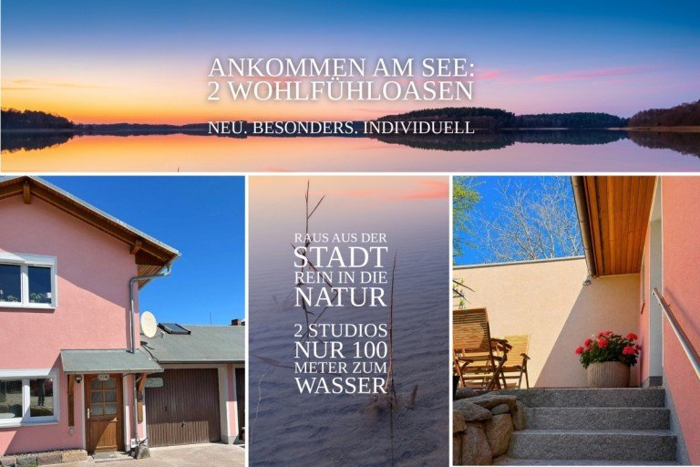 Wohnen am See Malchow Ferienhaus ANKOMMEN AM SEE - zwei Wohlf�hloasen nur 100 m zum Wasser!