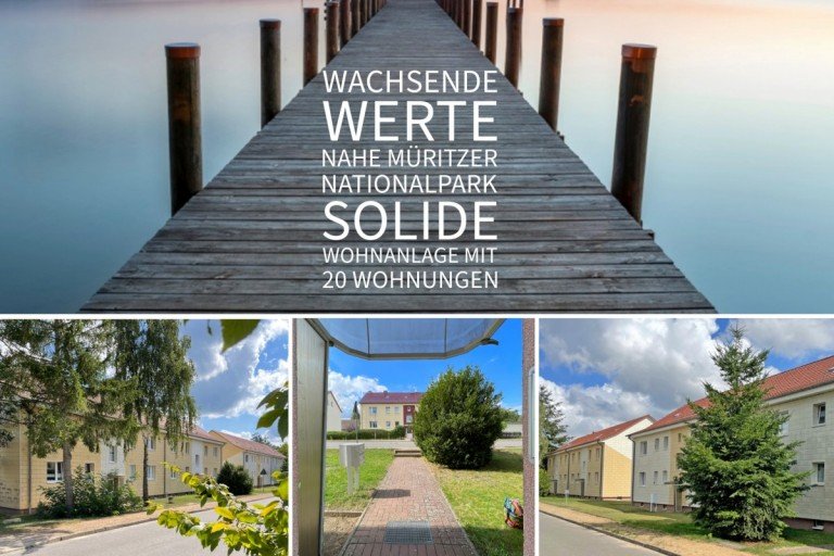Solide Wohnanlage -aufgeteilt in Wohneigentum- Ankershagen Bocksee Mehrfamilienhaus 20 Eigentumswohnungen in Ferienregion MV ++ 7 sofort frei - ideal f�r Entwicklung & Einzelverkauf!